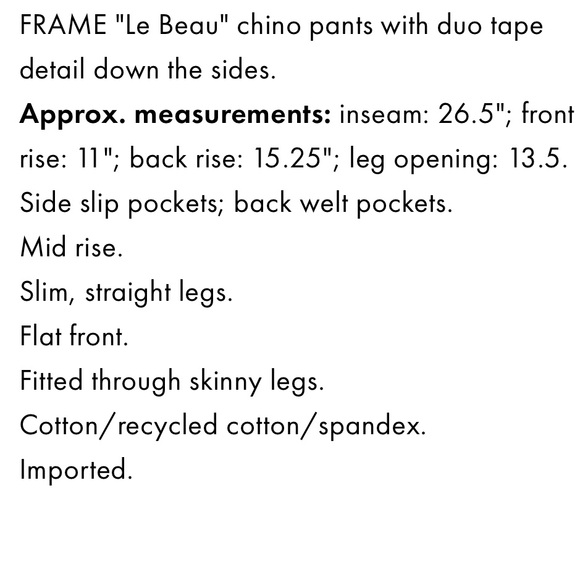 Frame Le Beau Chino - Picture 7 of 7